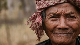 The local old man in Cambodia